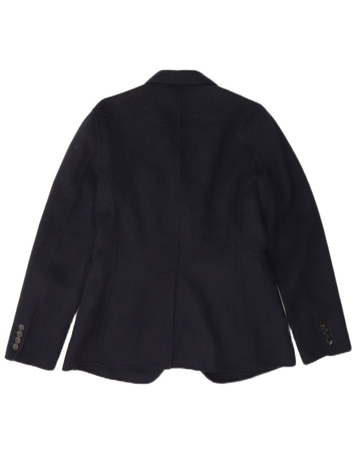 Massimo Dutti Jachetă Blazer pentru Femei cu 2 Nasturi EU 38 Lână Mic Bleumarin