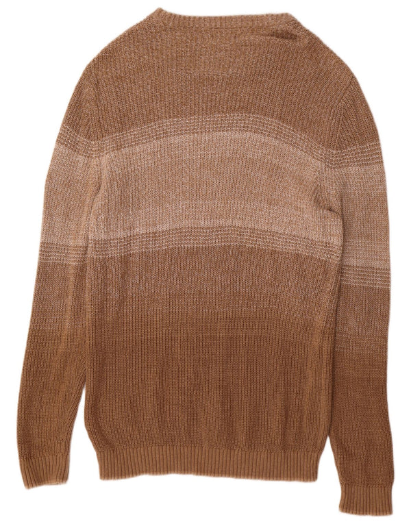 Pulover Jack & Jones pentru bărbați, cu gât de barcă, XL, bumbac cu dungi maro