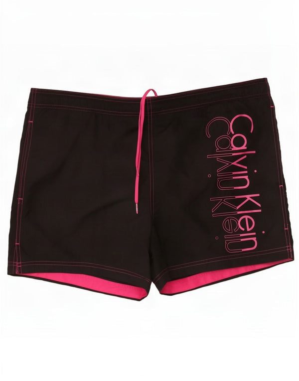 Pantaloni scurți de înot grafic Calvin Klein pentru femei UK 18 XL negru
