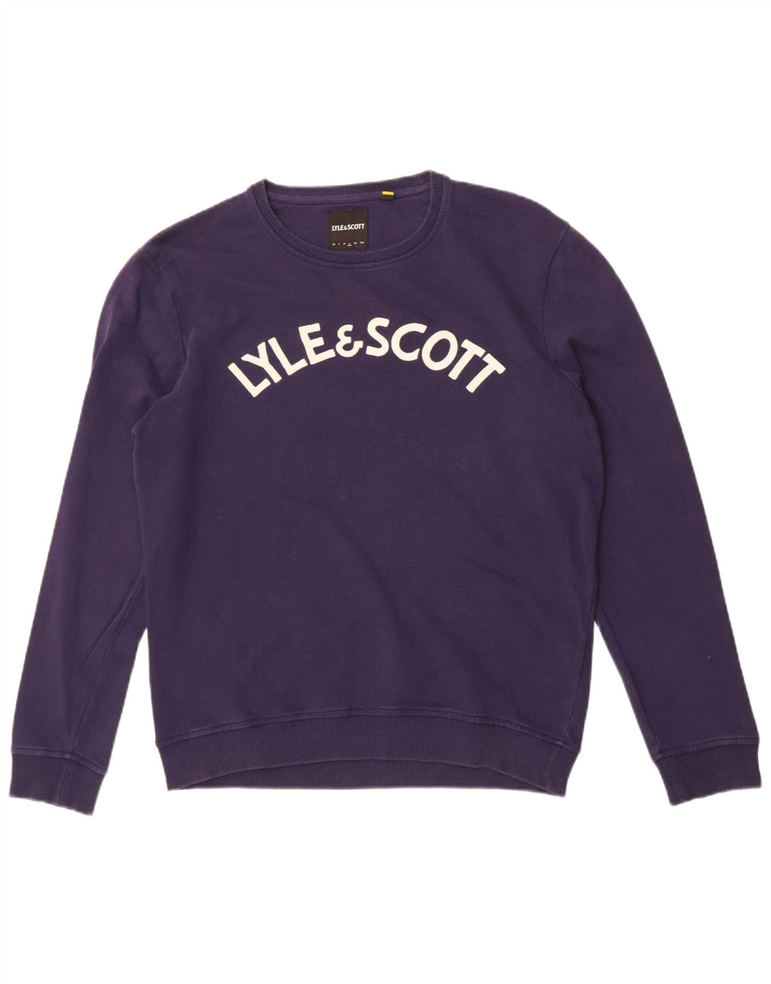 Hanorac grafic pentru bărbați Lyle & Scott Pulover mare din bumbac bleumarin