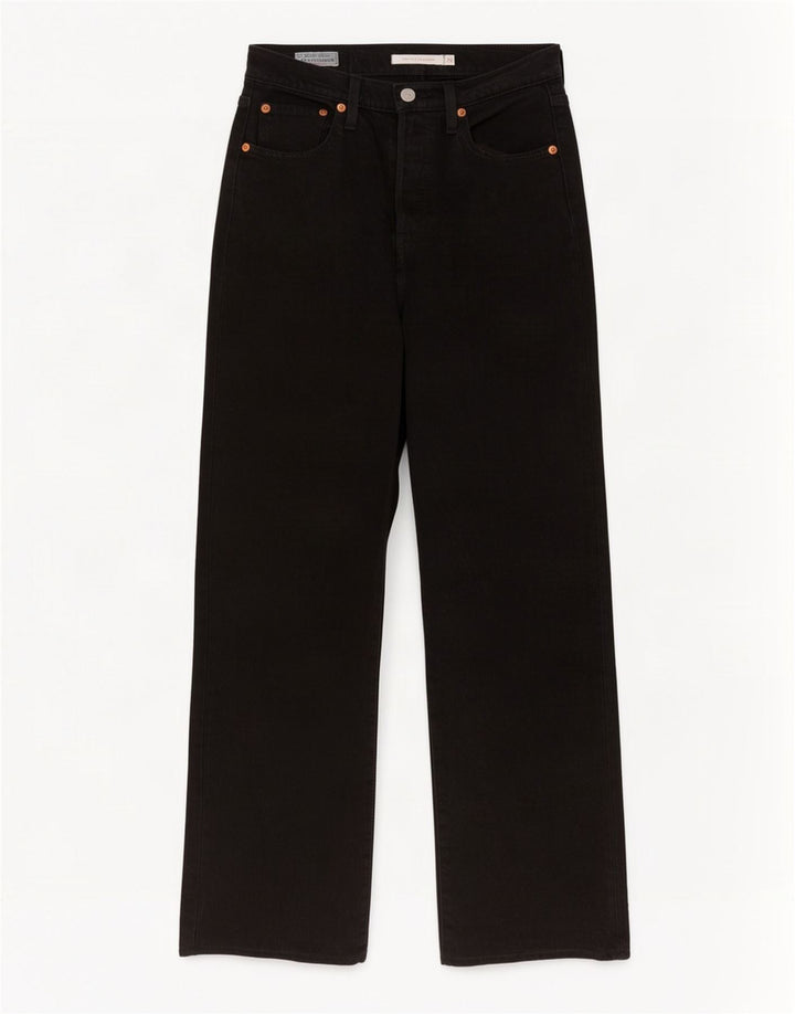 Blugi drepti pentru femei Levi's Ribcage W25 L28 negri