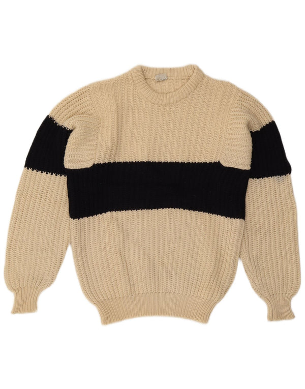 Pulover pentru bărbați Ocean Star cu decolteu rotund IT 48 Medium Bej Colorblock