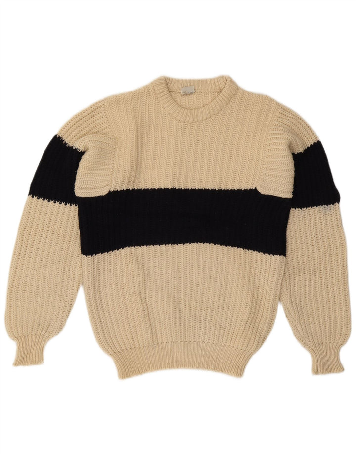 Pulover pentru bărbați Ocean Star cu decolteu rotund IT 48 Medium Bej Colorblock