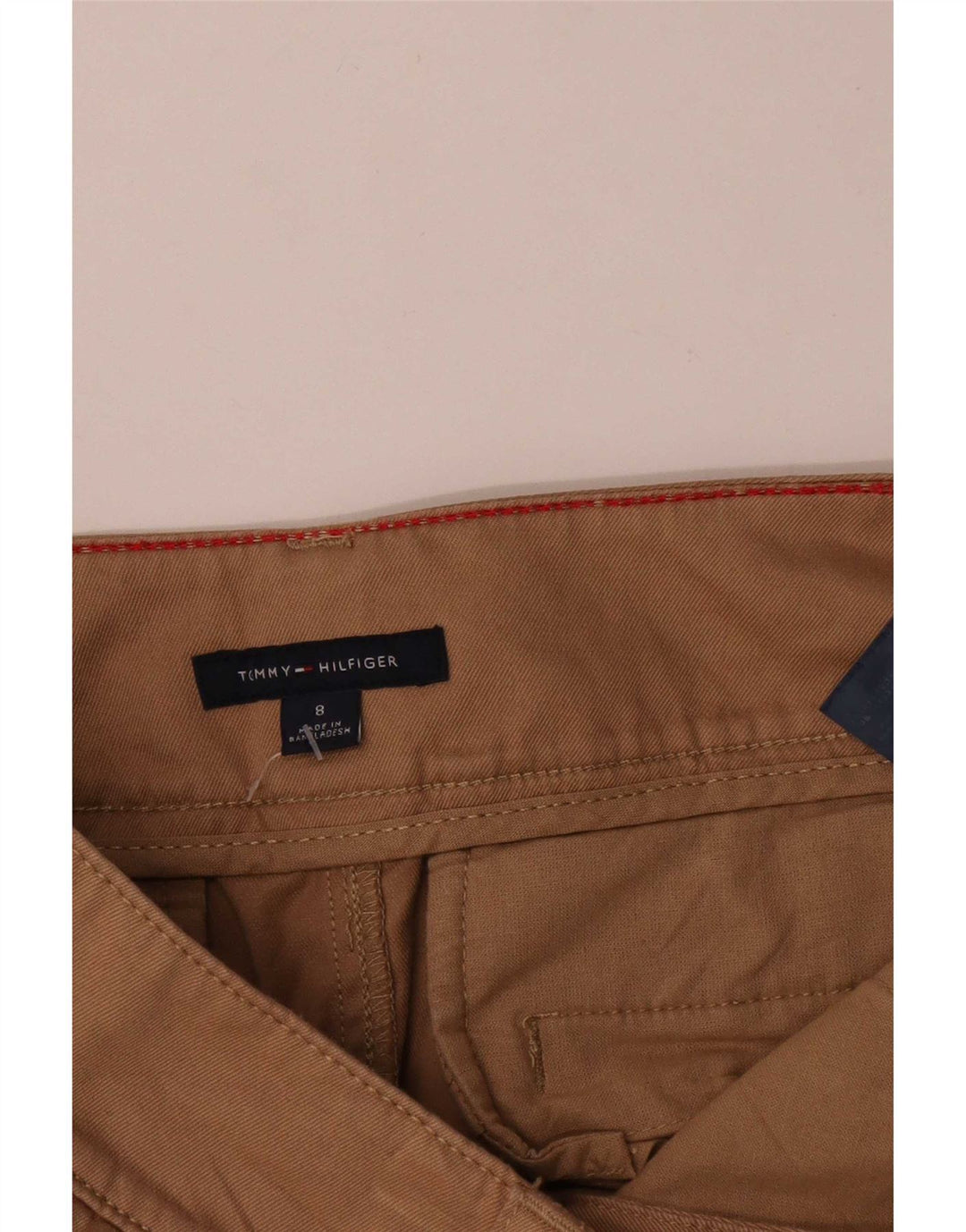 Fusta dreaptă Tommy Hilfiger pentru femei US 8 Medium W32 bumbac maro