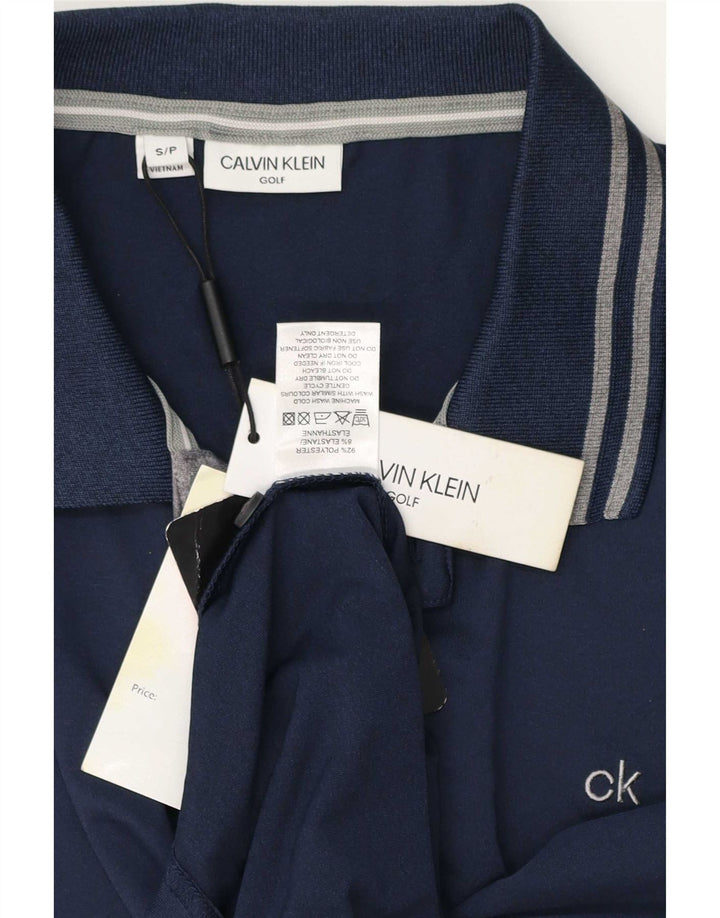 Cămașă polo Calvin Klein pentru bărbați Poliester bleumarin mic