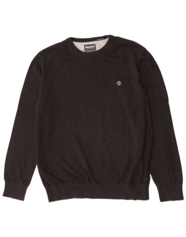 Pulover Timberland pentru femei cu gât de barcă din bumbac mare negru UK 16