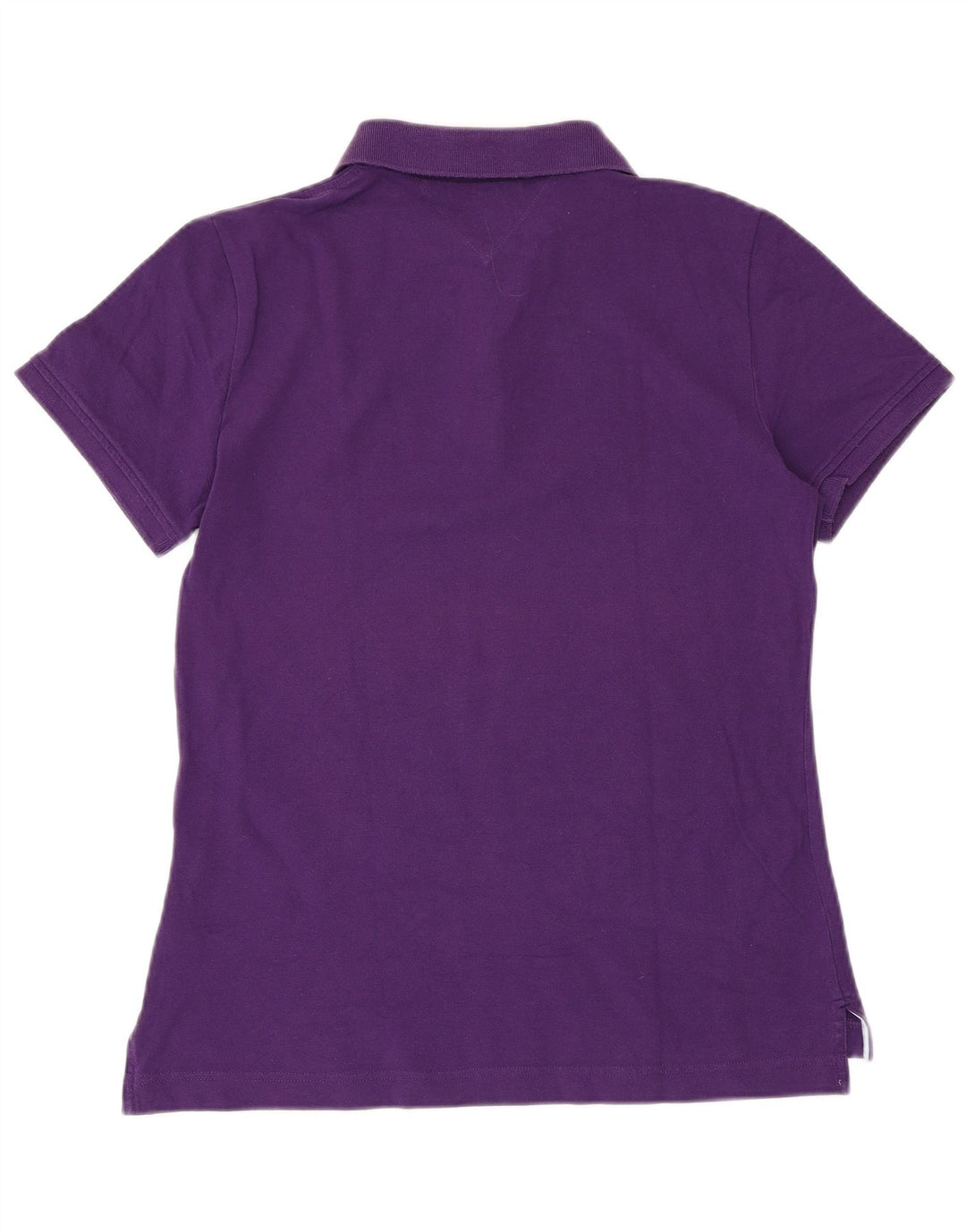 Tricou polo TOMMY HILFIGER pentru femei, cu ajustare clasică, UK 14, bumbac violet mare