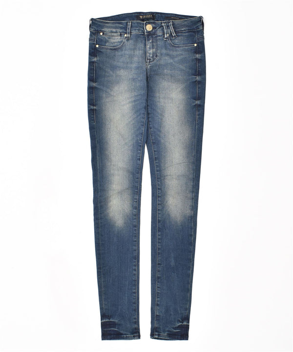 Blugi jegging GUESS pentru femei cu talie joasă W26 L33 bumbac albastru