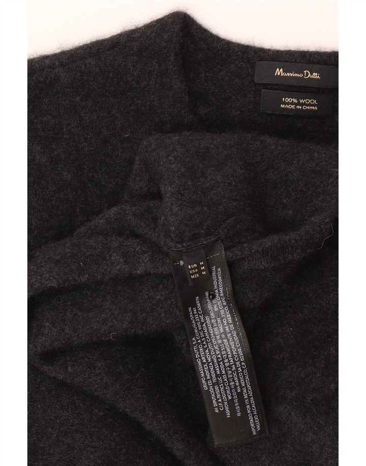 Pulover cardigan crop Massimo Dutti pentru femei UK 12 Lână gri mediu