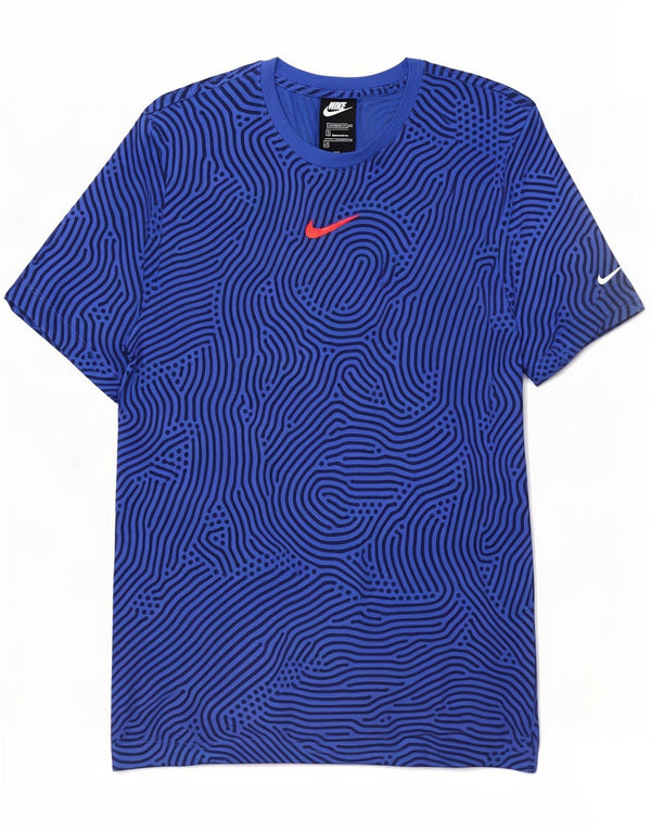 Tricou pentru bărbați Nike Standard Fit Top Medium Blue Geometric Bumbac