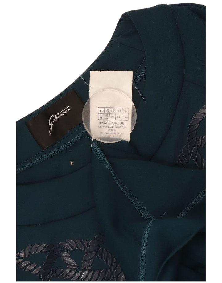 GATTINONI Pulover cu grafic pentru femei UK 14 Poliester albastru mare