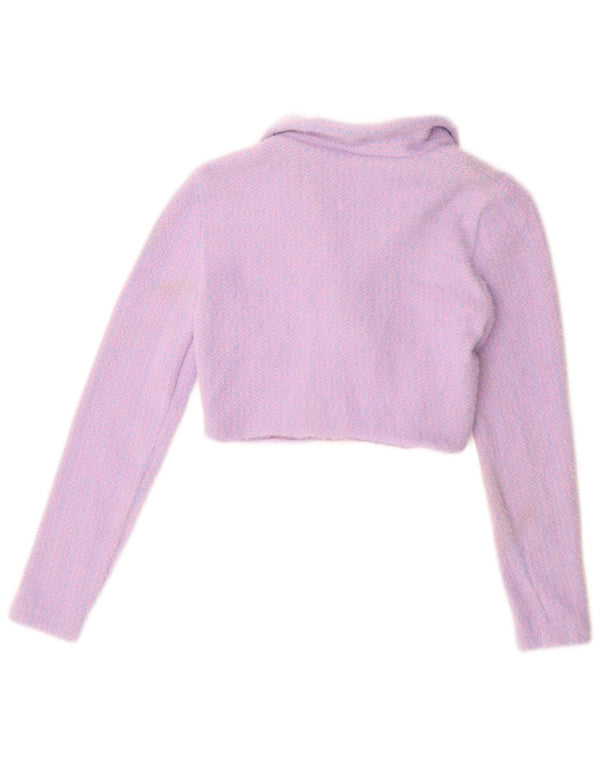 Pulover cardigan pentru femei Zara UK 10 Mic Violet Geometric