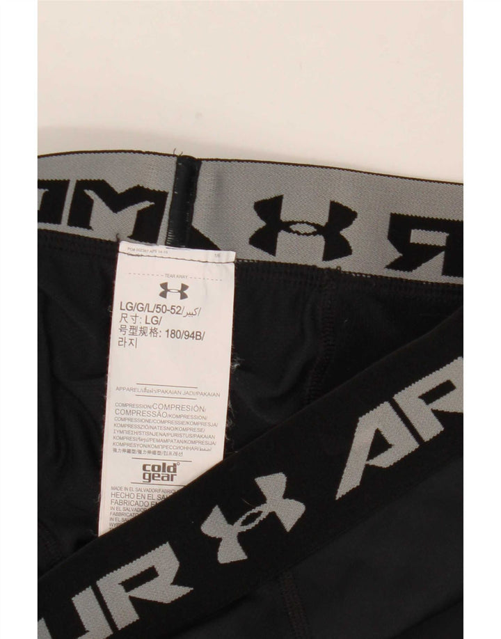 Cold Gear Graphic Leggings pentru bărbați Under Armour, mare, negru, poliester