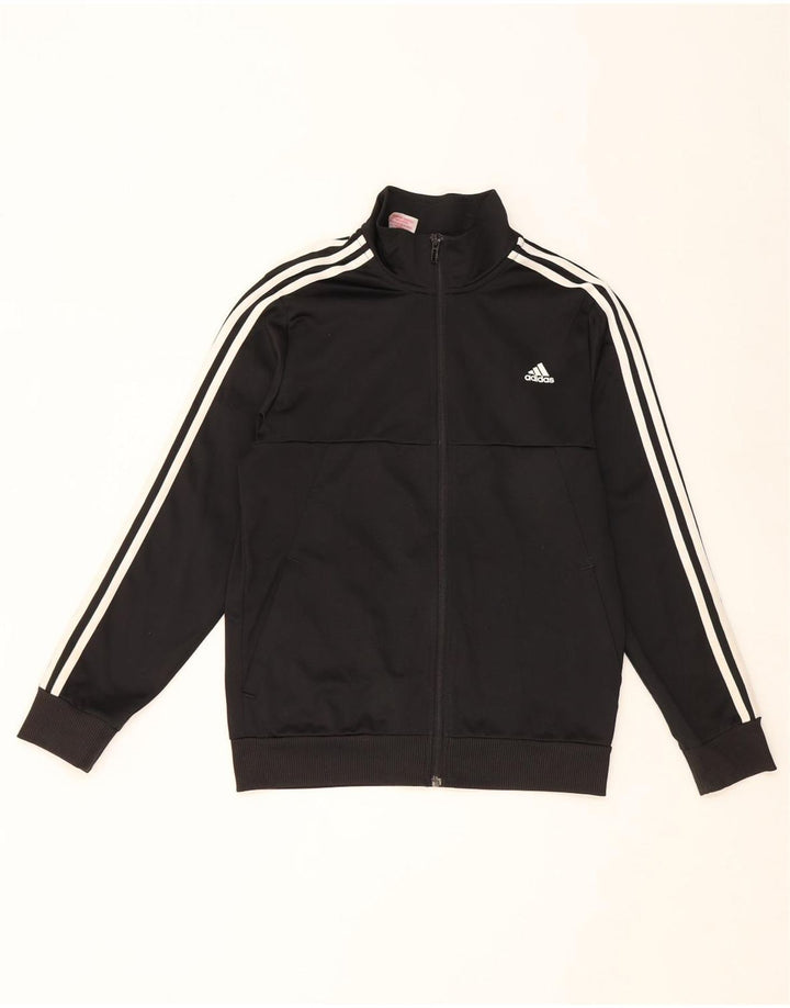 Jachetă Adidas Aeroready pentru trening pentru băieți 13-14 ani, poliester negru
