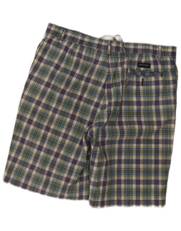 Pantaloni scurți chino obișnuiți pentru bărbați Woolrich W38 XL, bumbac în carouri multicolore