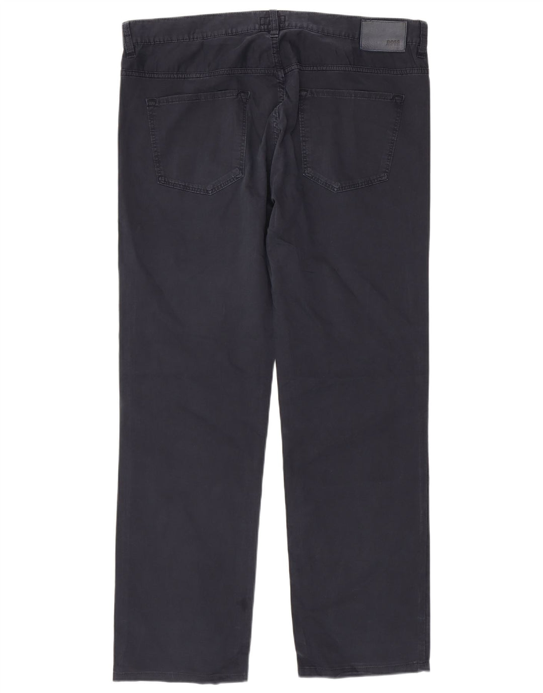Pantaloni casual drepti pentru bărbați HUGO BOSS L38 L34 Bumbac bleumarin