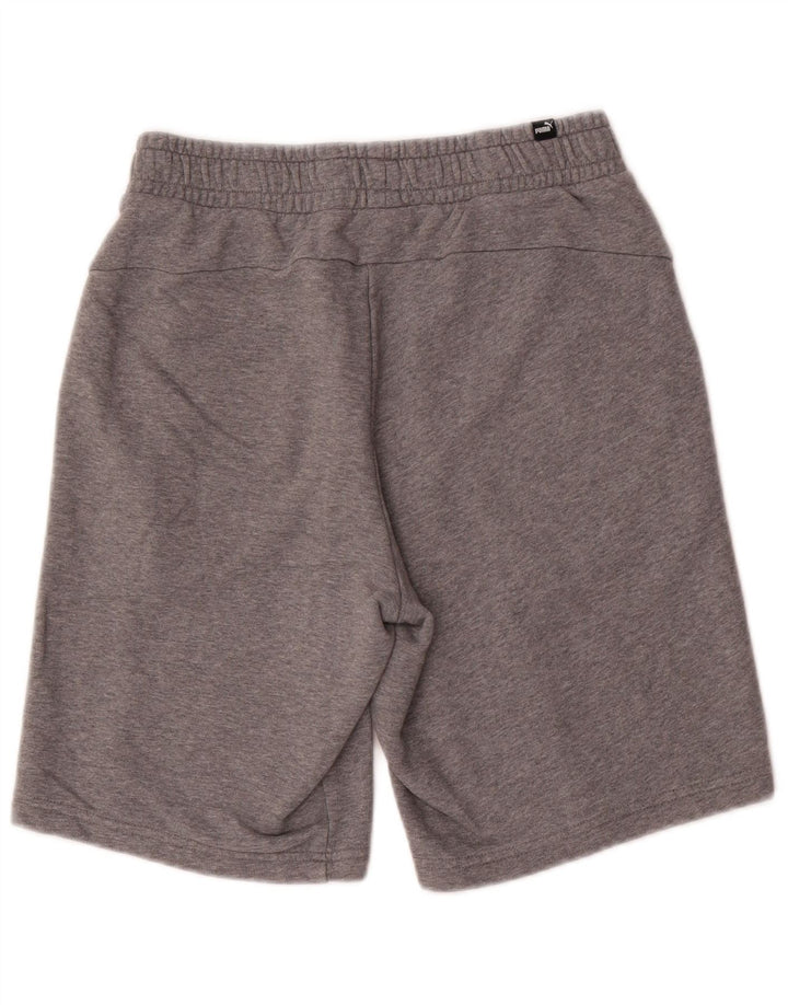 Pantaloni scurți sport Puma pentru bărbați, bumbac cu pete gri medii