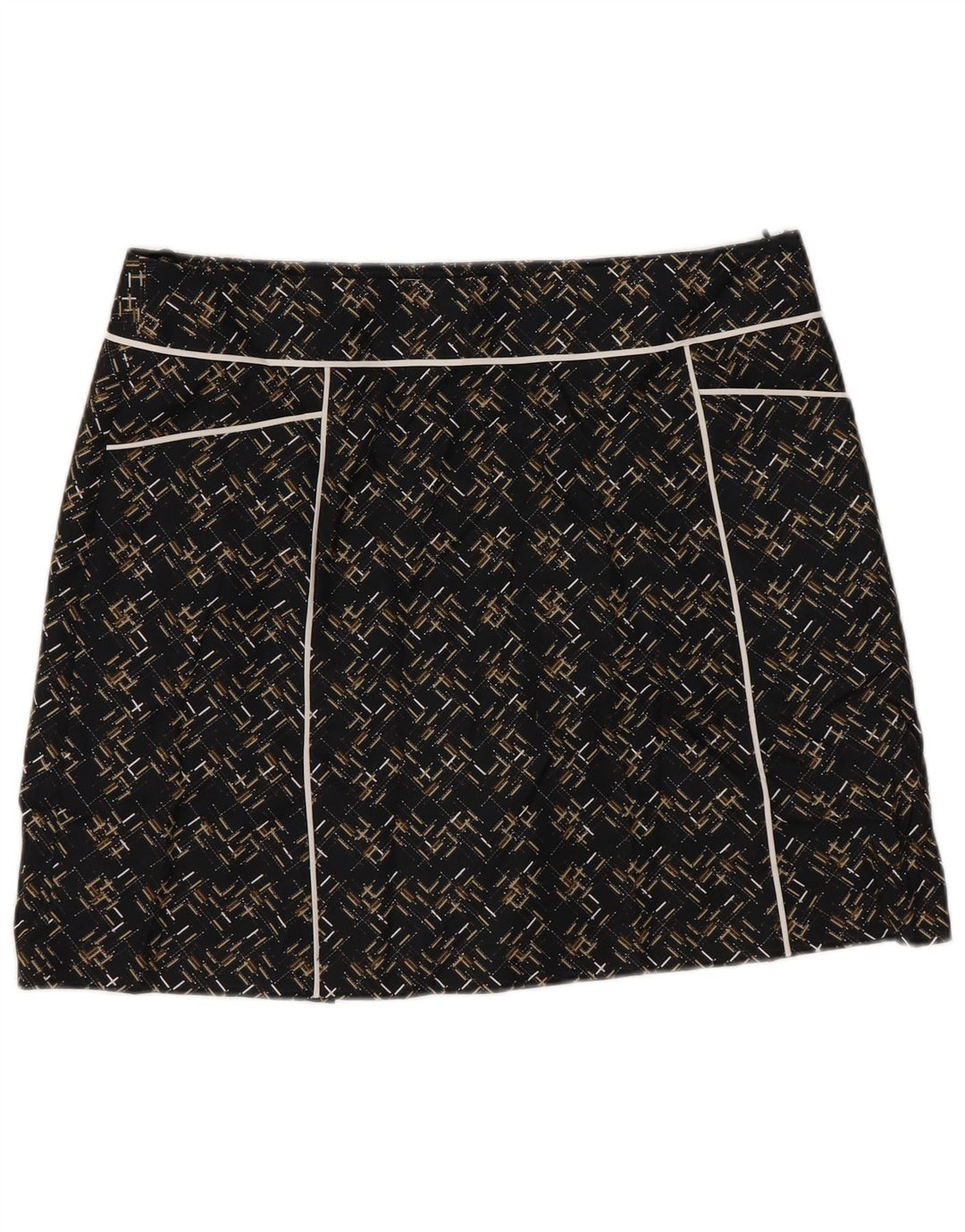 Fusta mini pentru femei IZOD US 6 Medium W32 Poliester geometric negru