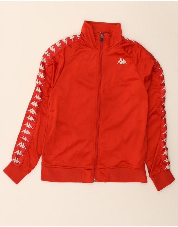 Jachetă de top pentru trening grafic Kappa pentru femei UK 10 Poliester roșu mic