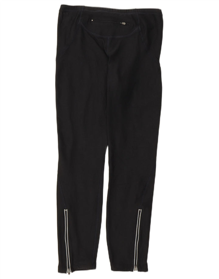 Leggings crop Nike pentru femei Marea Britanie 10/12 Mediu Negru Poliester Sport