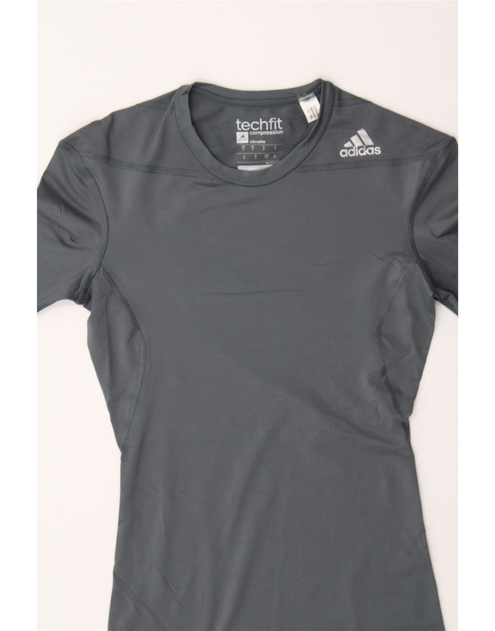 ADIDAS Womens Climalite T-Shirt Top UK 8 Small Grey Polyester Vintage Adidas and Second-Hand Adidas from Messina Hembry 
