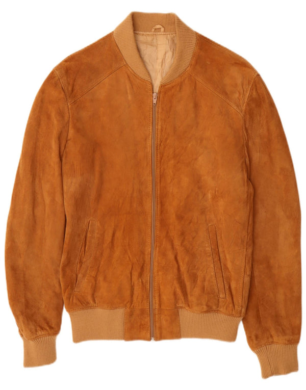 Bomber vintage pentru bărbați din piele intoarsa IT 52 XL din piele bej