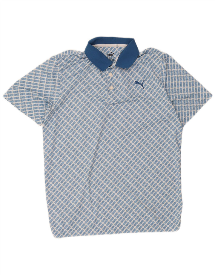 Tricou polo Puma pentru bărbați, cu model abstract, festival albastru mare