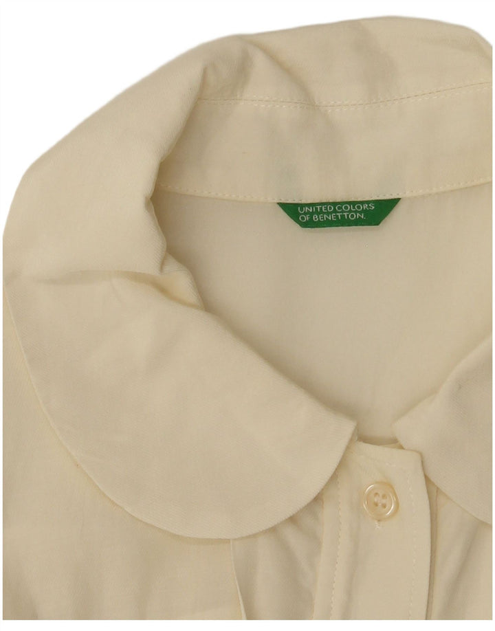 Bluză cămașă pentru femei Benetton UK 14, mare, alb