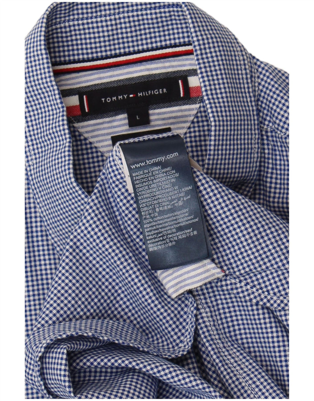 Cămașă pentru bărbați Tommy Hilfiger, mare, albastru, din bumbac