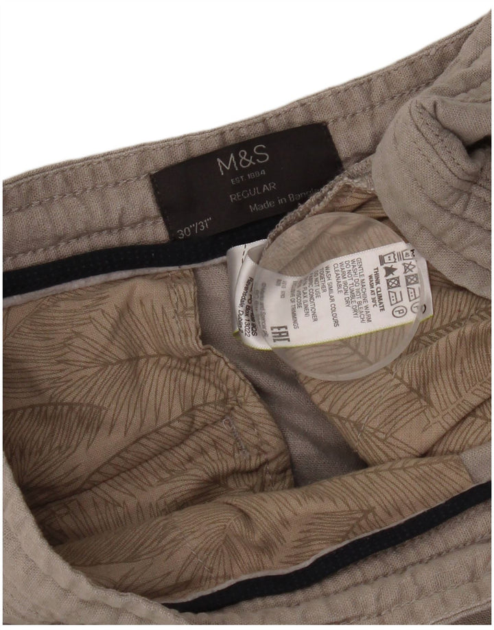 Marks & Spencer Pantaloni chino obișnuiți, drepti, pentru femei, L30 L31, in gri