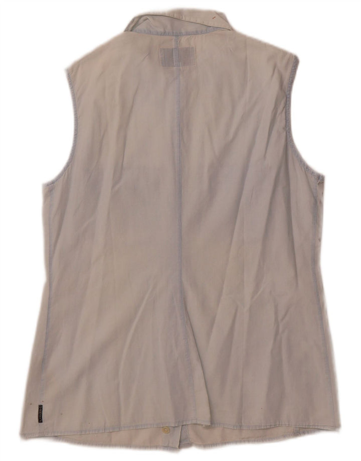 Cămașă fără mâneci pentru femei Armani Jeans UK 14, mare, albastru, bumbac