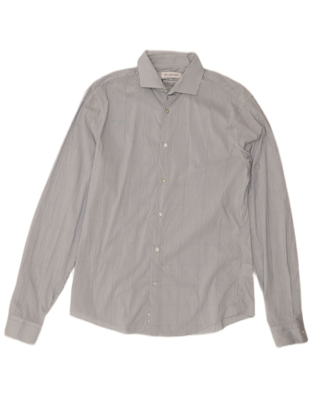 Cămașă pentru bărbați Calvin Klein Extra Slim Fit Mărimea 15 Medium Blue Check