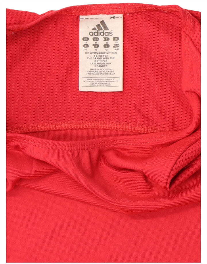 Adidas Climacool Crop Vest Top pentru femei UK 14 Medium Red Poliamidă