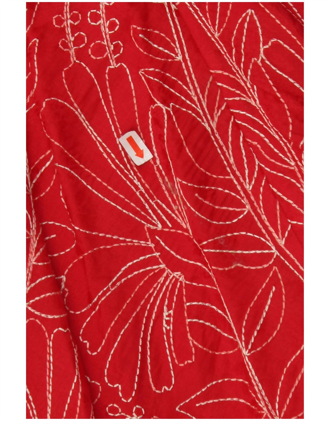 Fustă A-Line pentru femei MONSOON UK 10 Small W30 Mătase florală roșie