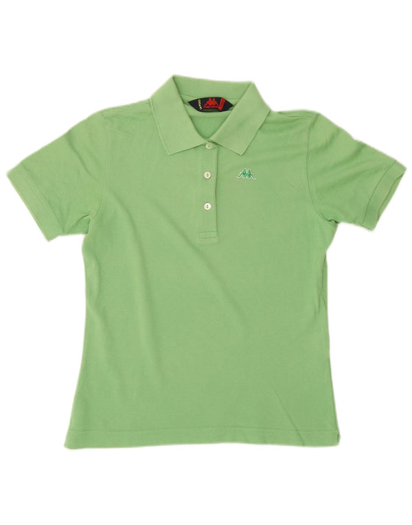 Tricou polo Kappa pentru femei UK 10 Small Green Bumbac