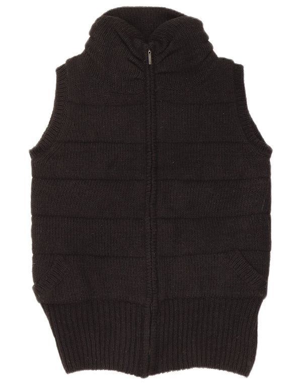 Gilet tricot pentru femei Zara UK 14 Medium Black Acrylic