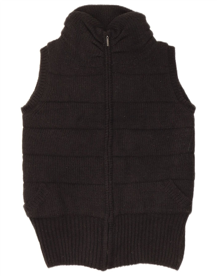 Gilet tricot pentru femei Zara UK 14 Medium Black Acrylic