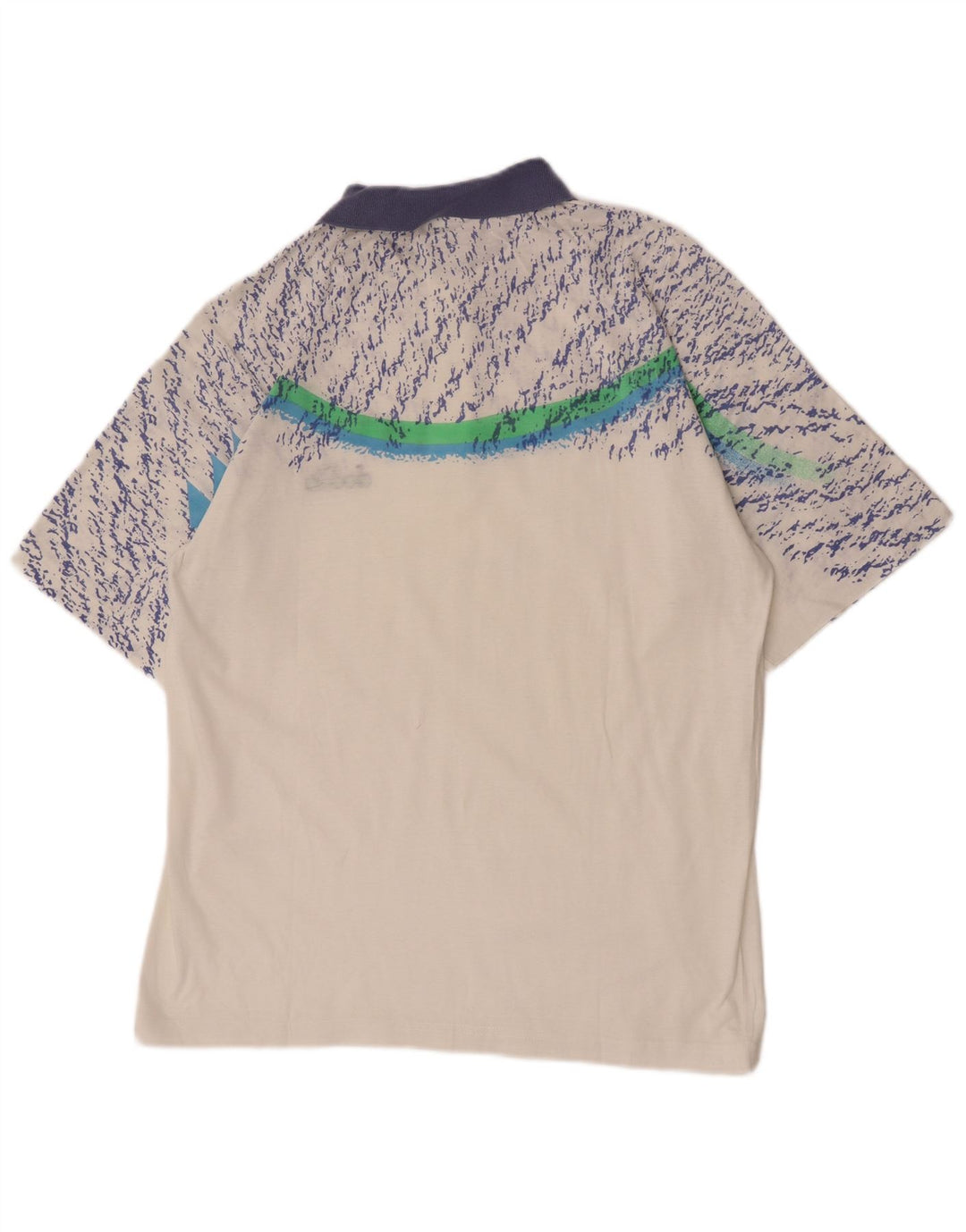 Tricou polo cu mânecă scurtă pentru bărbați Diadora cu model abstract IT 52 mare alb