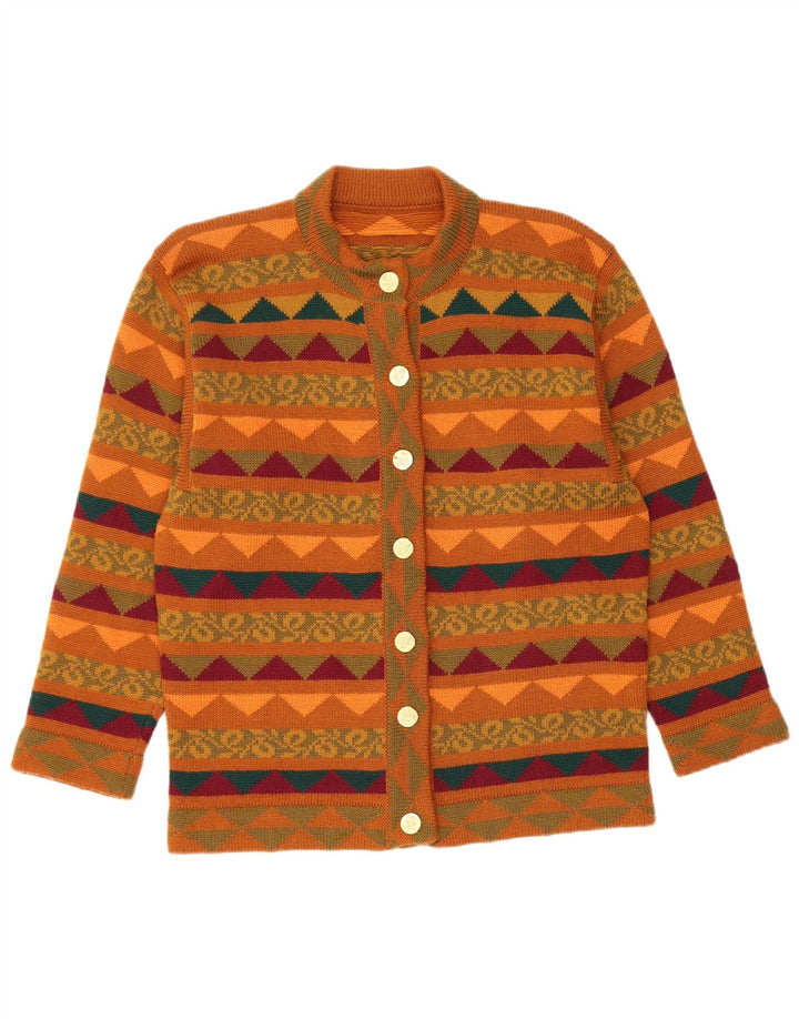 Set fuste tricot 2 piese pentru femei VINTAGE UK 14 Medium W28 Brown Geometric