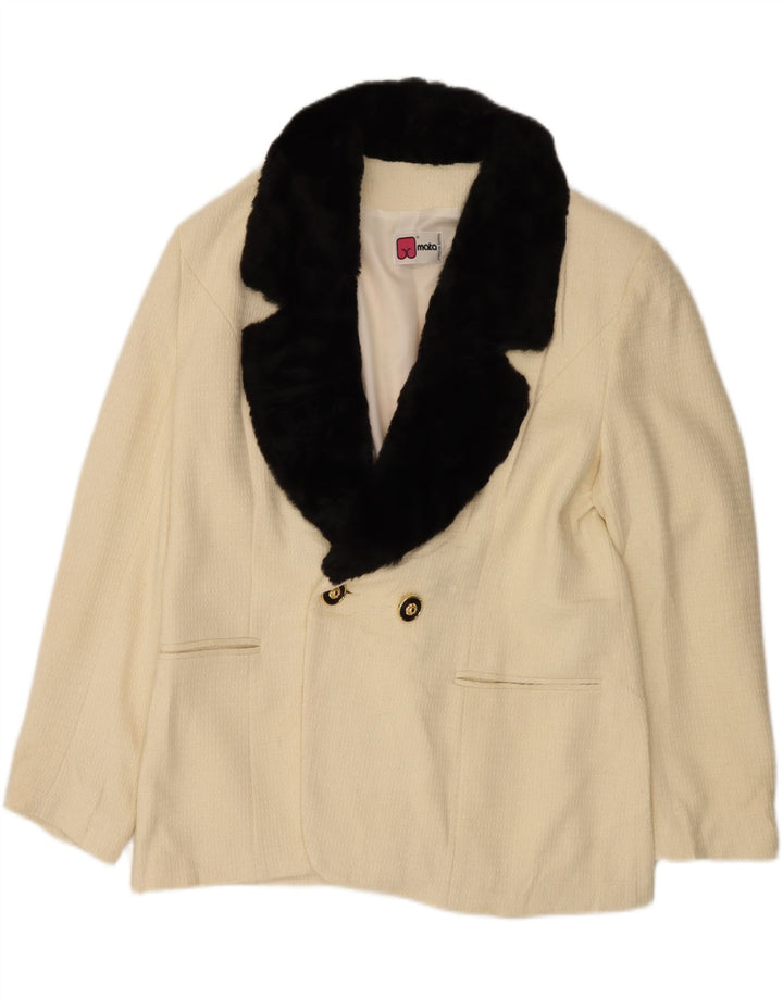 Jachetă vintage pentru bărbați IT 48 Medium Off White Colorblock