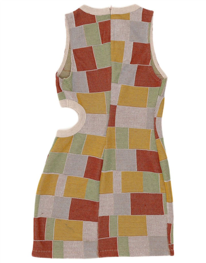 Rochie bodycon fără mâneci pentru femei Zara UK 12 Medium Multicolor Geometric
