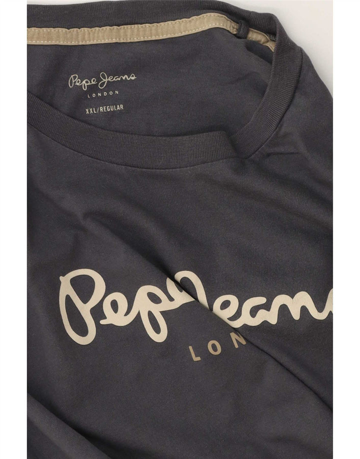 Tricou cu grafică obișnuită pentru bărbați PEPE Jeans Top 2XL gri