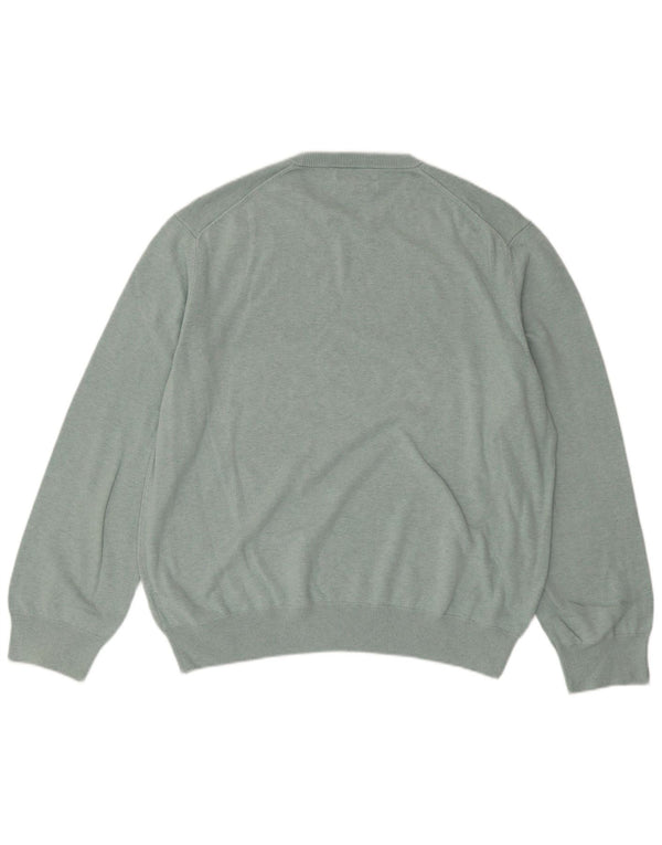 MARKS & SPENCER Pulover pentru bărbați cu gât crew, bumbac verde 2XL