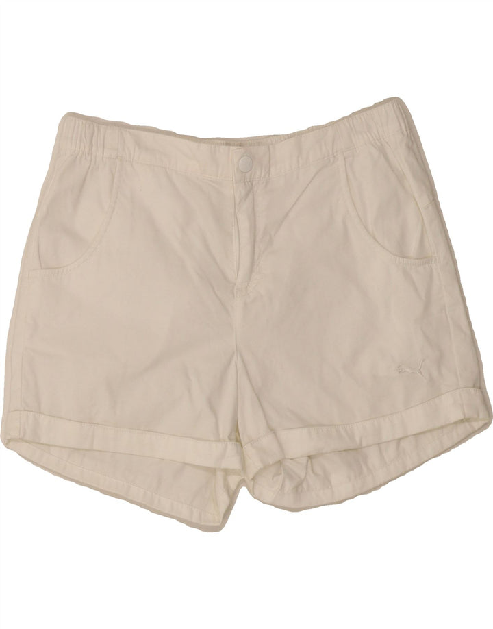 PUMA Womens Casual Shorts Medium W28 White Cotton Vintage Puma and Second-Hand Puma from Messina Hembry 