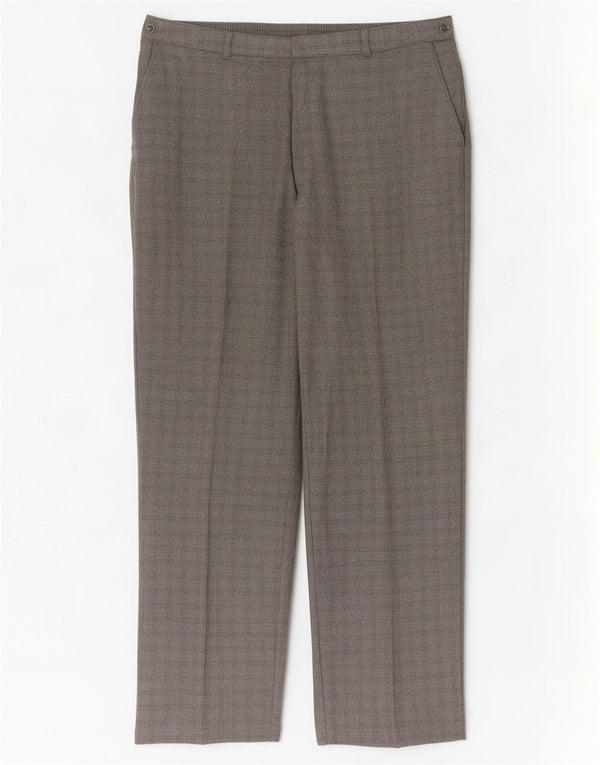 Pantaloni casual pentru femei Marks & Spencer UK 16 Large W36 L28 Gri Check