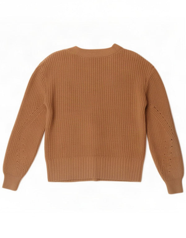 Marks & Spencer Pulover cardigan supradimensionat pentru femei UK 10 Small Beige Bumbac