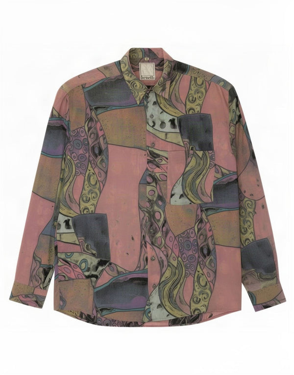 Cămașă pentru bărbați Benetti cu model abstract Mărimea 39 Medium Multicoloră