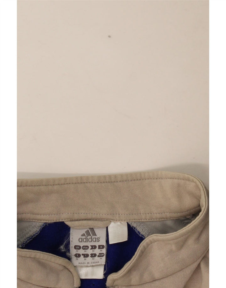 Pulover pentru bărbați Adidas Graphic Zip Neck Fleece Gri mediu Colorblock