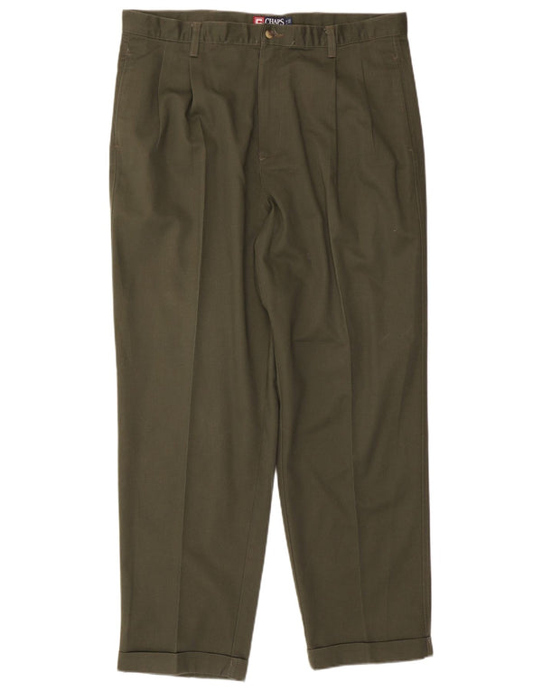 Pantaloni chino pentru bărbați CHAPS RALPH LAUREN L38 L30 bumbac kaki