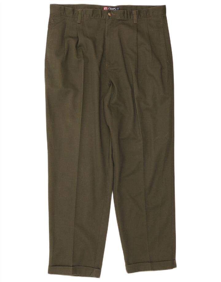 Pantaloni chino pentru bărbați CHAPS RALPH LAUREN L38 L30 bumbac kaki